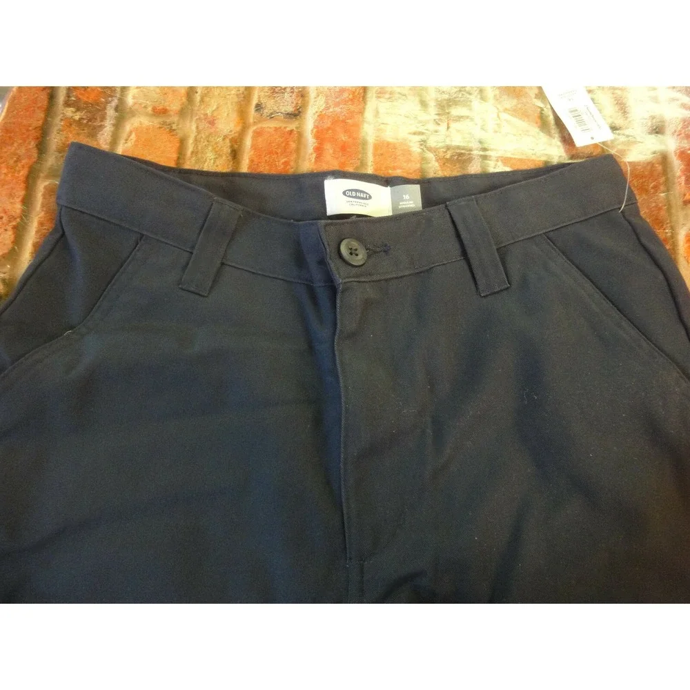 Old navy size 16‎ regular long shorts navy blue school uniform NWT